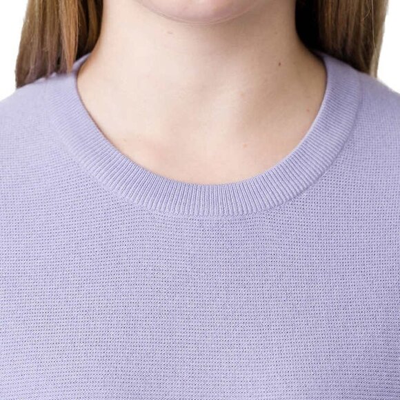 NEW Kersh Ottoman Silk Blend Short Sleeved Sweater | Lilac - Picture 4 of 8